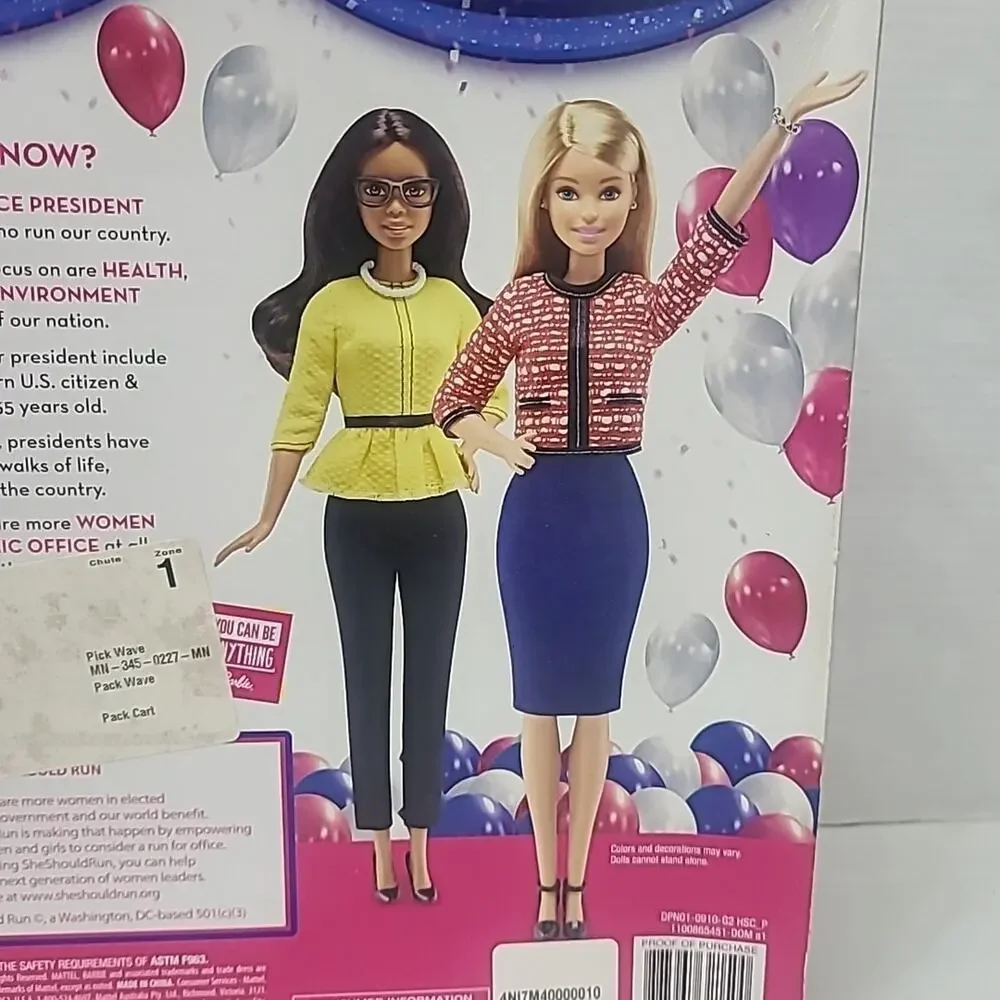 2016 Barbie President & Vice President Doll Gift Set First All Female Ticket NIB